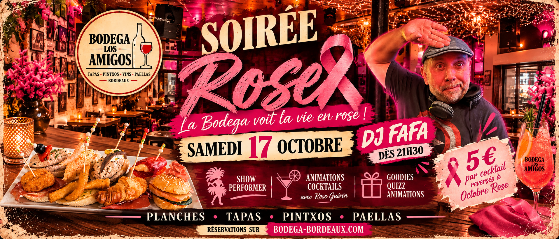 Soirée Rose à Bordeaux